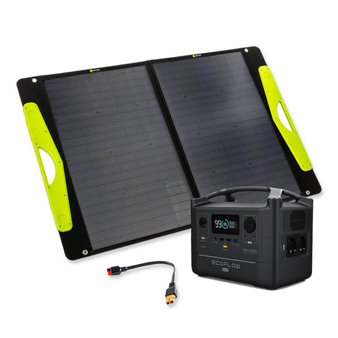 WATTSTUNDE EcoFlow RIVER MAX Powerstation Set mit SolarBuddy Solartasche