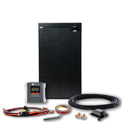 WATTSTUNDE 150EFX-HV MultiWire MARINE MPPT Solar Komplettset für Wohnmobil & Boot